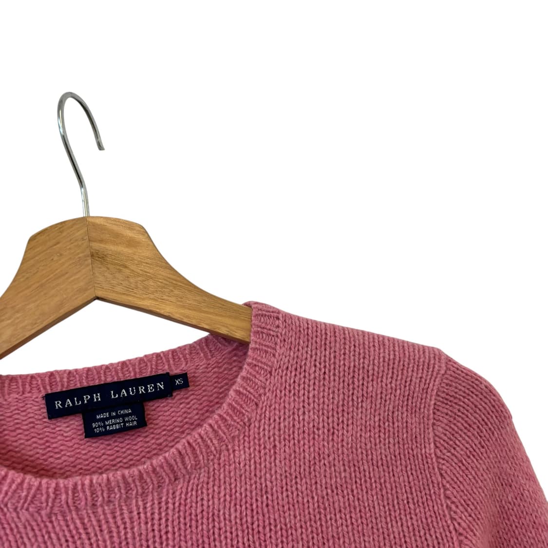 폴로 메리노 울 딸기우유 니트 XS 상품이미지3