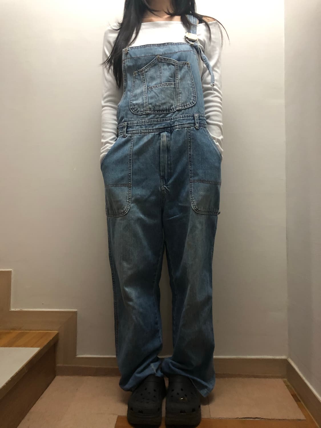 빈티지 데님 오버롤 팬츠 상품이미지1