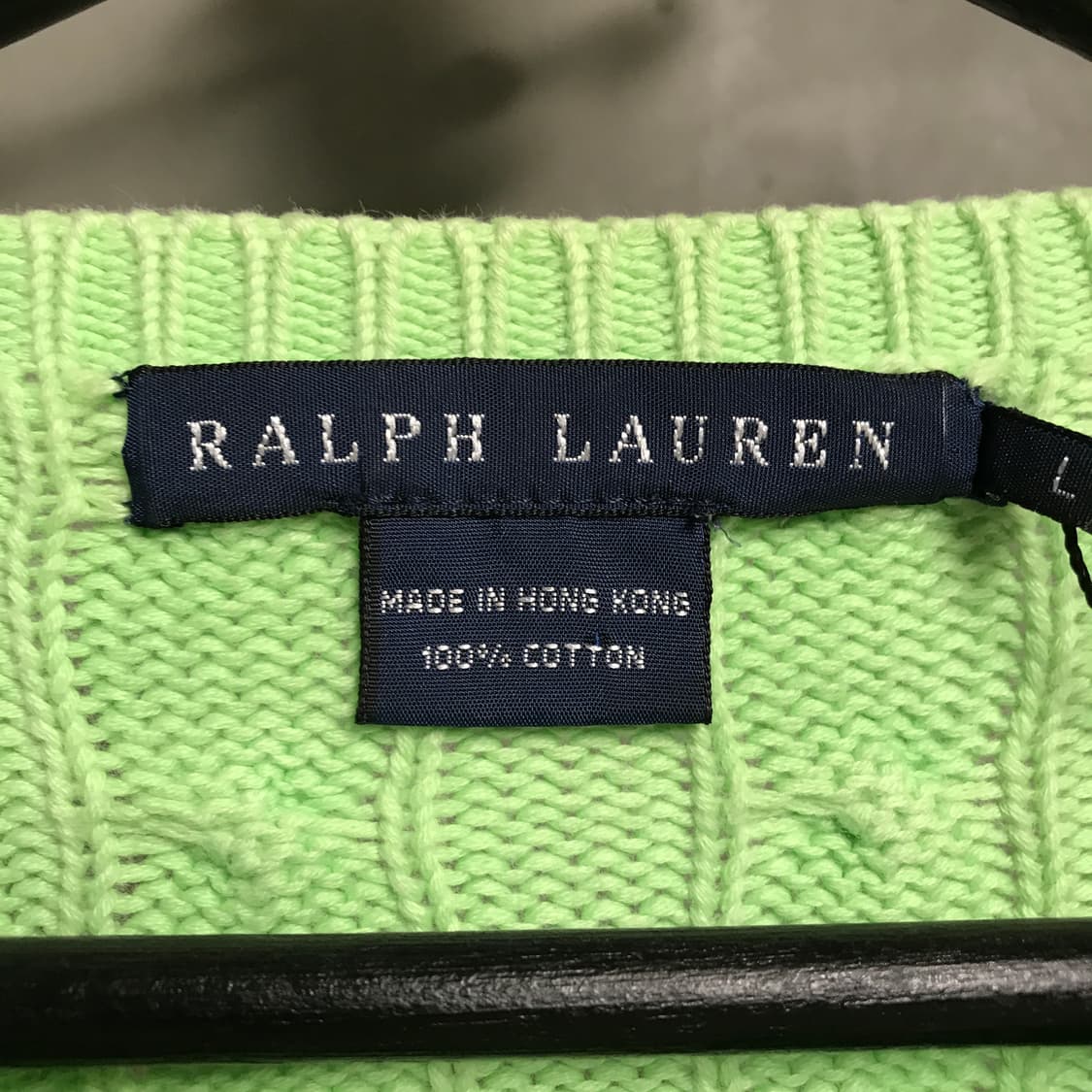 폴로 랄프로렌 케이블 니트 가디건 그린 L(W) 상품이미지5