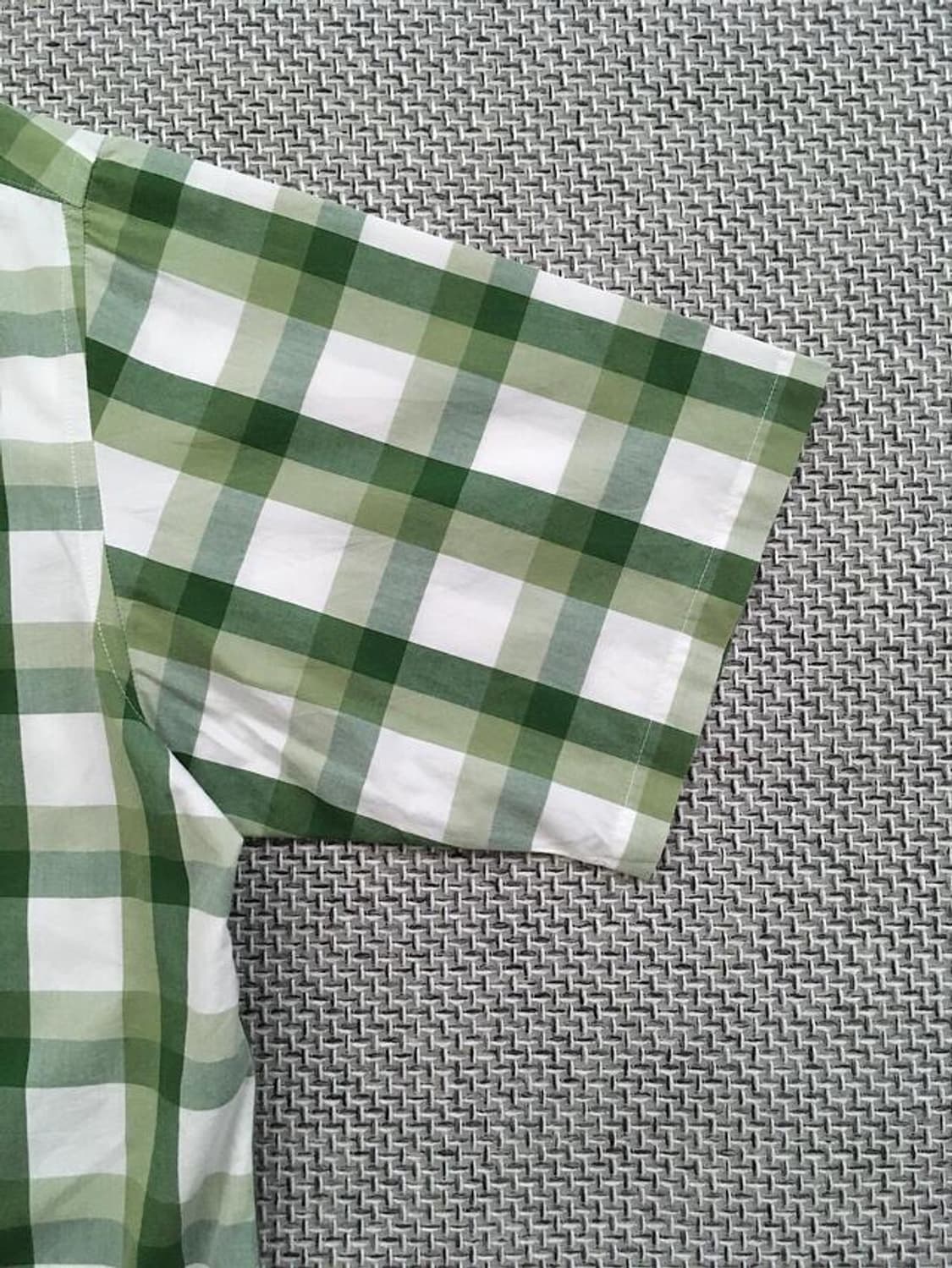 Green&khaki check plaid open collar SH 상품이미지3
