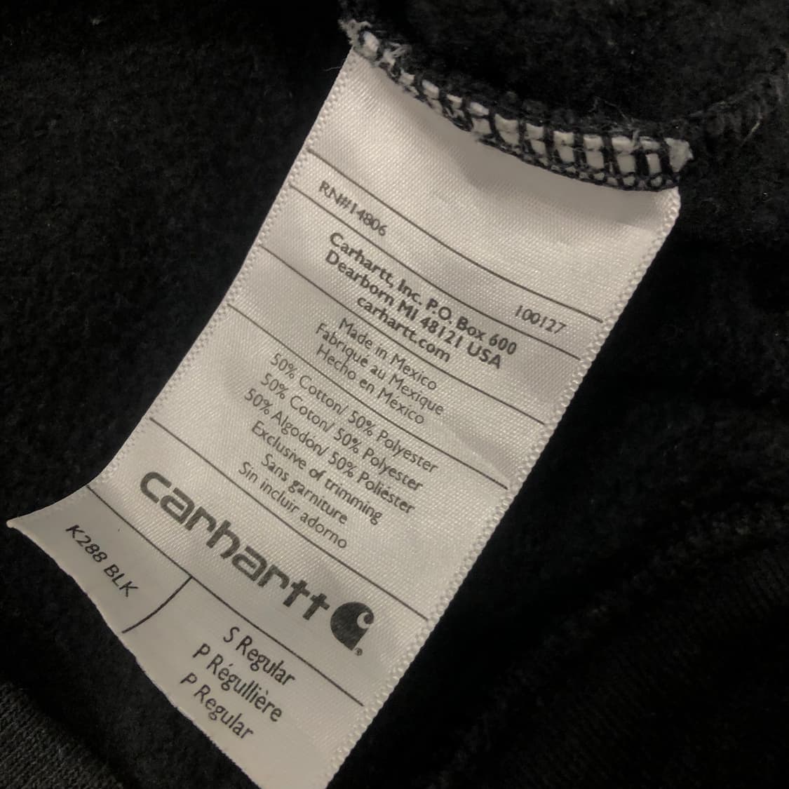 S 칼하트 레터링 로고 후드티 상품이미지5