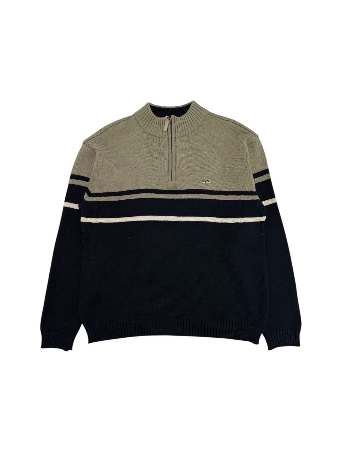 라코스테 카키 네이비 니트 반집업 상품이미지5