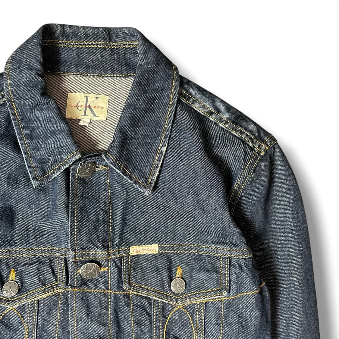 CK 미니로고 데님 트러커 자켓 M 상품이미지3