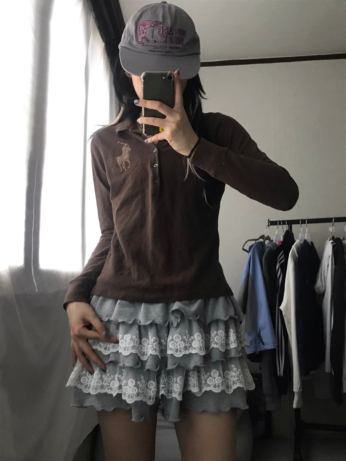 폴로 브라운 큐빅 빅포니 티셔츠 상품이미지3
