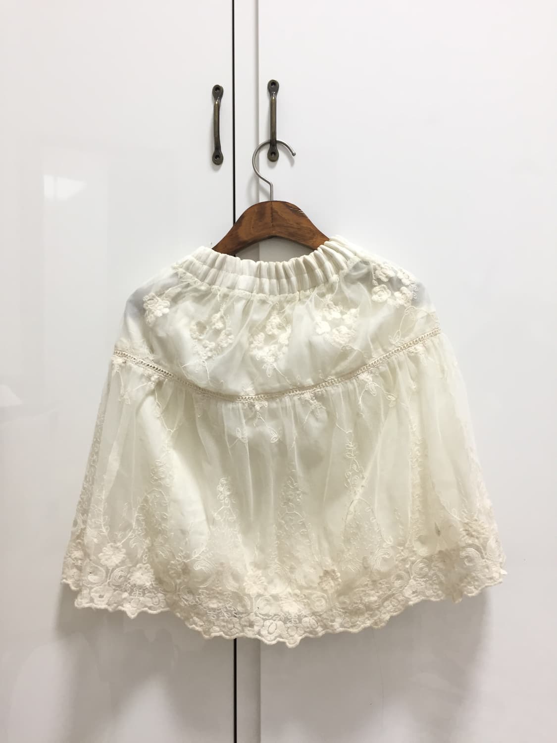 아이보리 레이스 스커트 페어리 빈티지 상품이미지3