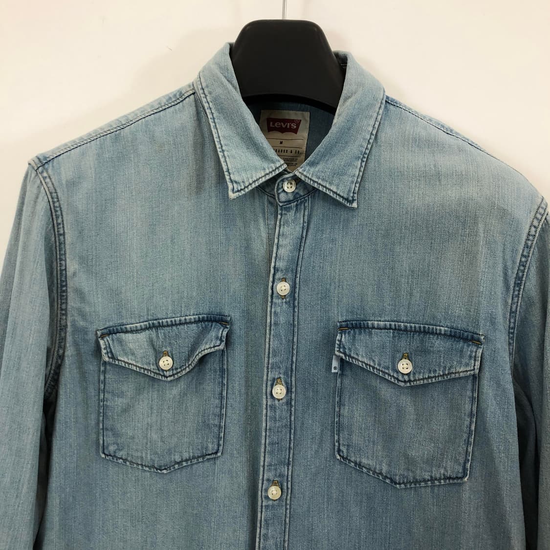 리바이스 화이트R탭 웨스턴 데님셔츠 M 상품이미지2