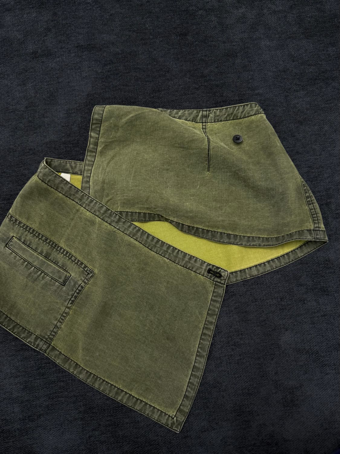 빈티지 레이어드 랩 미니 스커트 상품이미지2