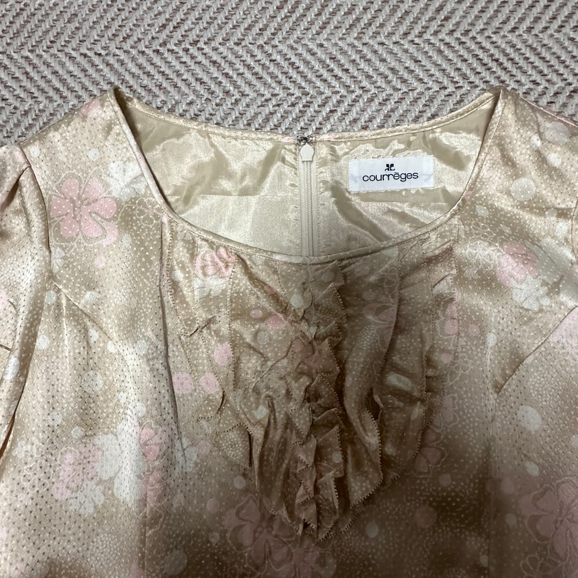 COURREGES silk 100% onepiece dress 상품이미지3