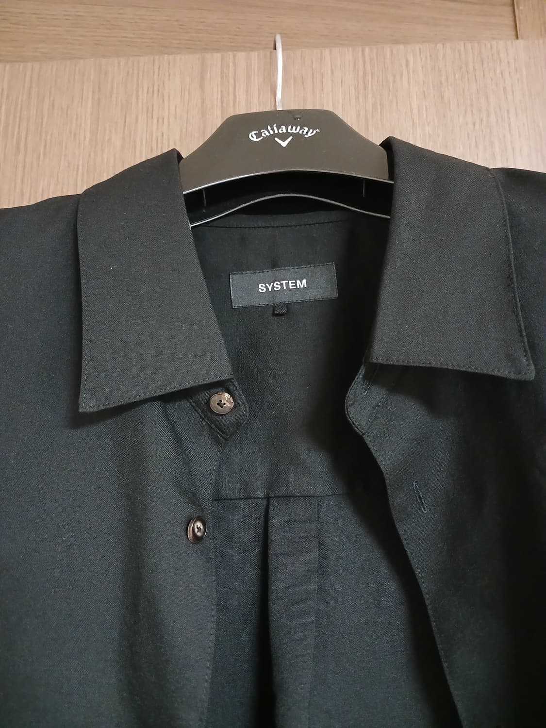 시스템옴므 남성 블랙 울 셔츠105  상품이미지4