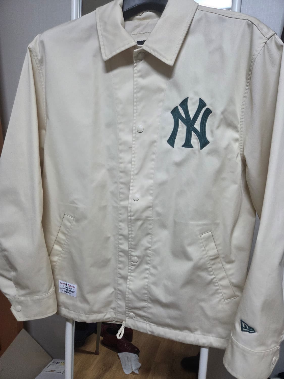 L) 뉴에라 뉴욕양키스 코치자켓 아이보리 상품이미지2