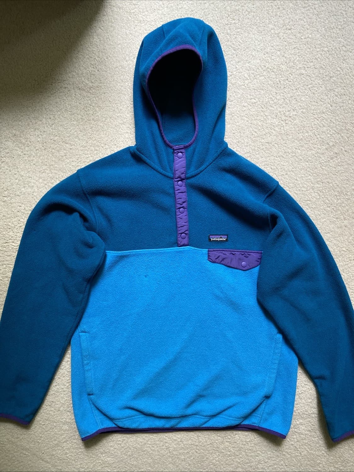 15FW 파타고니아 신칠라 스냅-T 후디 블루/퍼플 상품이미지1