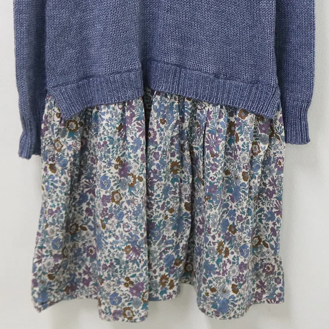 AFTERNOONTEA 울 혼방니트 레이어드 플라워 원피스 62257 상품이미지8