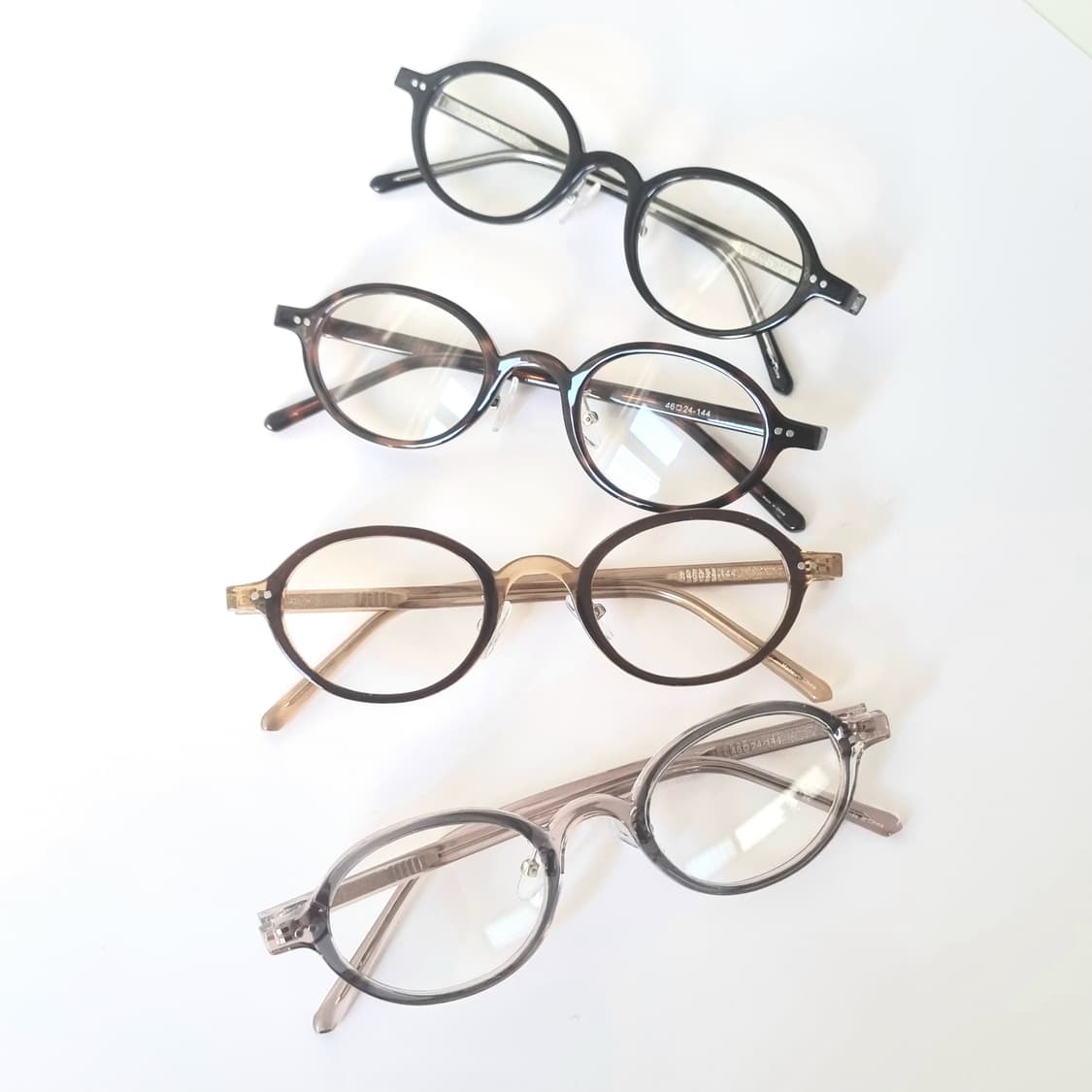 오벌 인디언핑크&그레이 코받침있는 뿔테 상품이미지9