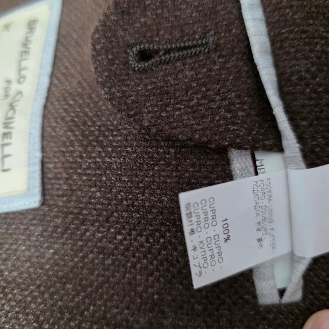 [정품] 브루넬로 쿠치넬리 울 캐시미어 실크 혼방 더블 재킷 상품이미지8