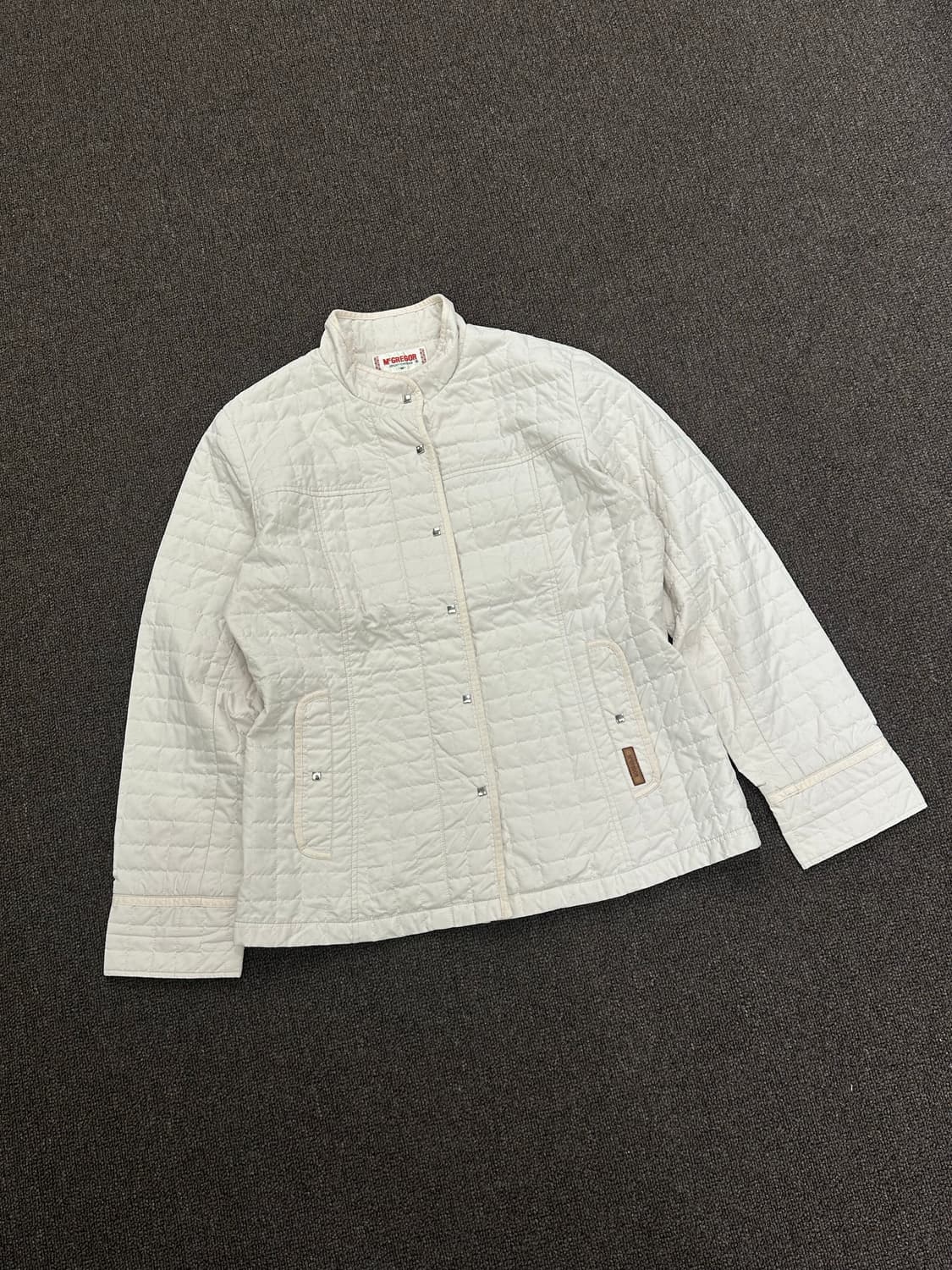 M)맥그리거 빈티지 여성 아이보리 누빔 자켓 상품이미지1