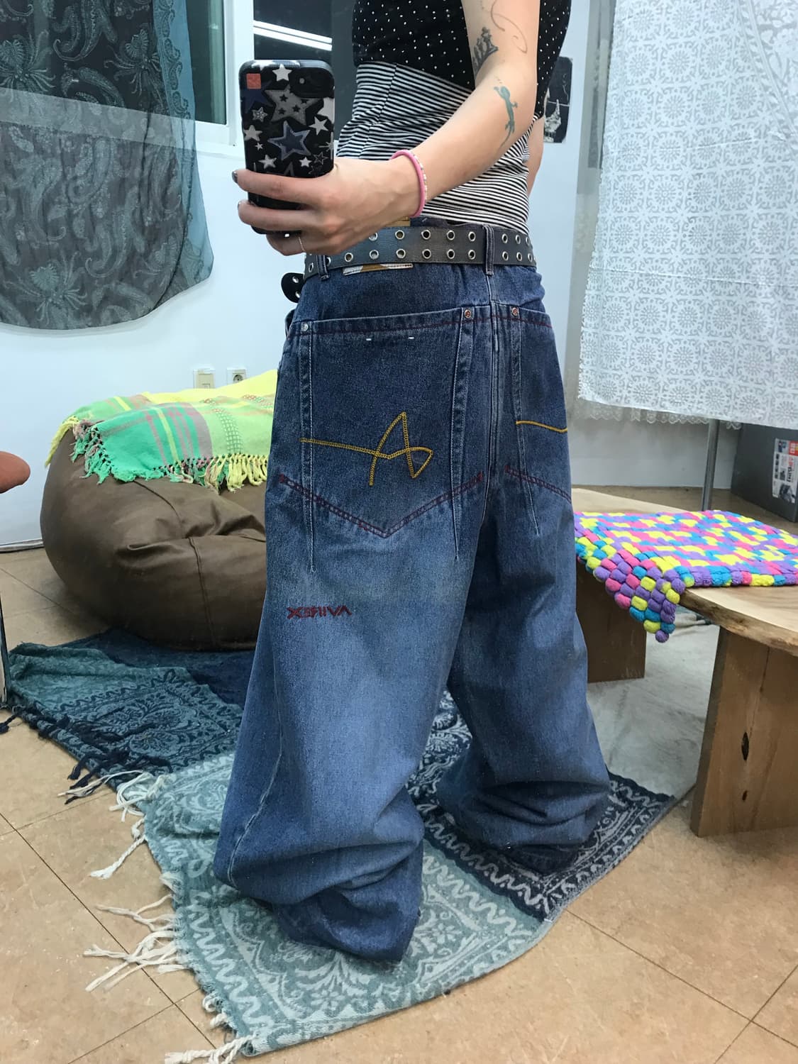 아비렉스 와이드 데님팬츠  상품이미지1