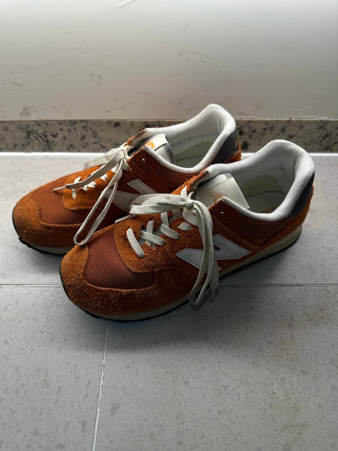 뉴발란스 574 헤리티지 오렌지 버스트 화이트 상품이미지4