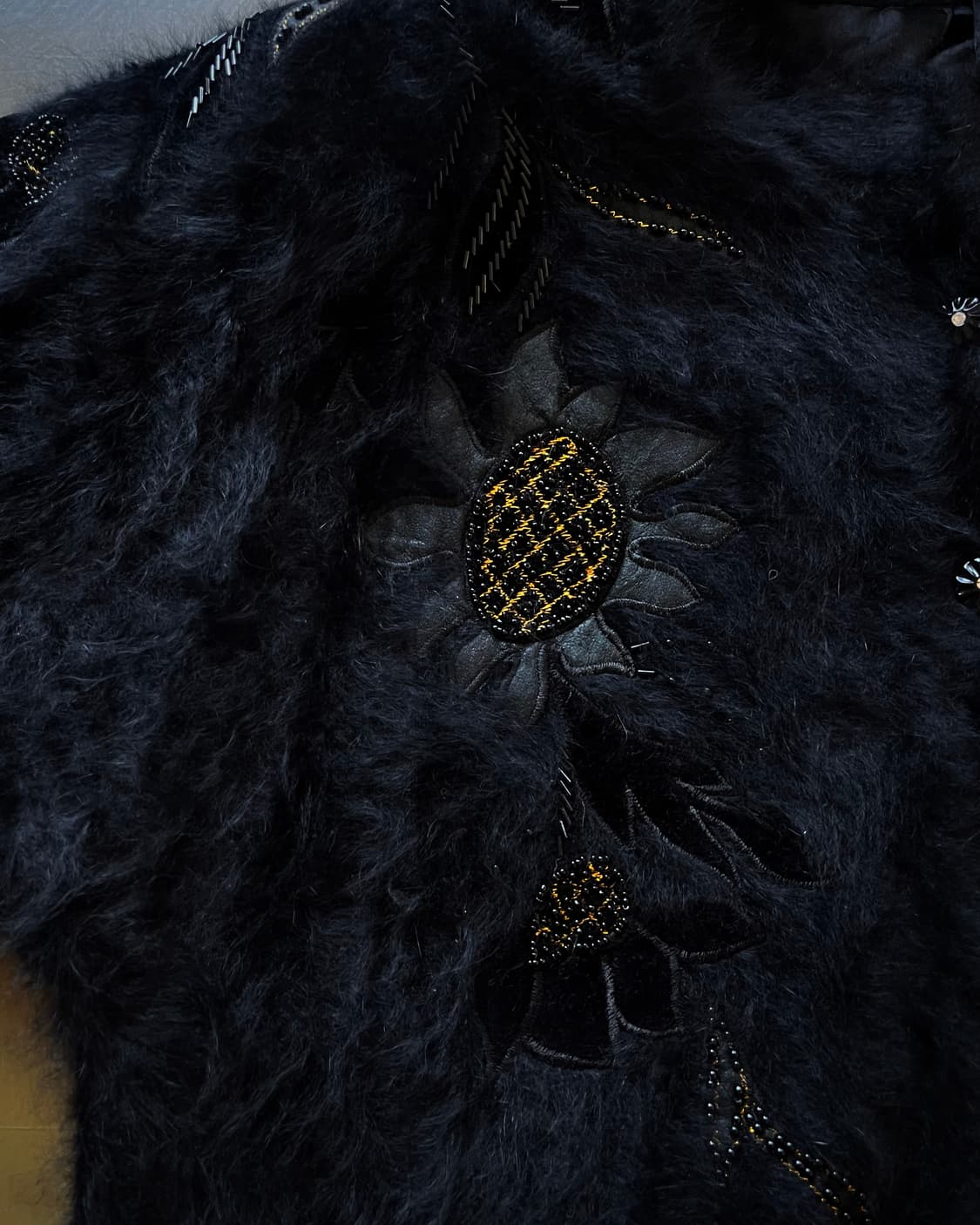 Jpn Vintage Floral Detail Angora Fur JK 상품이미지6