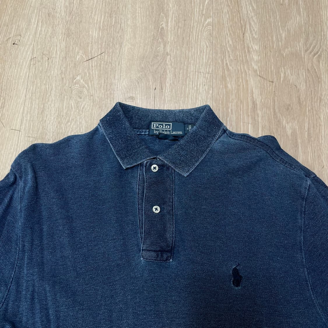 폴로 랄프로렌 커스텀 핏 빈티지 워싱 반팔 카라티 M/95 상품이미지2