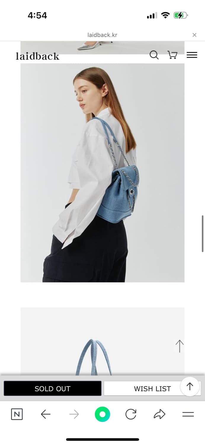레이드백 어커브 데님백 상품이미지2