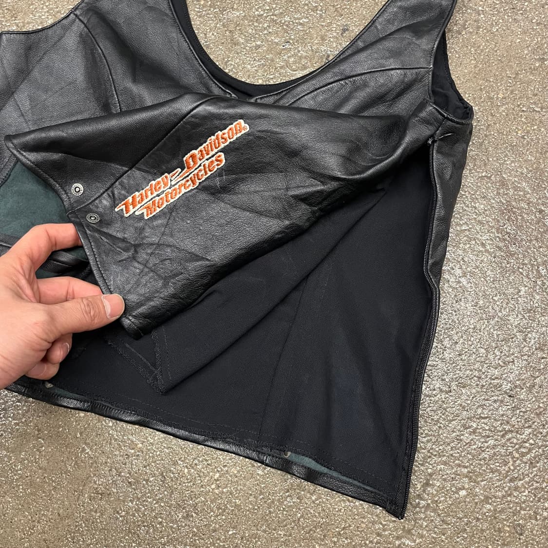 할리데이비슨 레더 탱크 탑 (XS) 상품이미지3