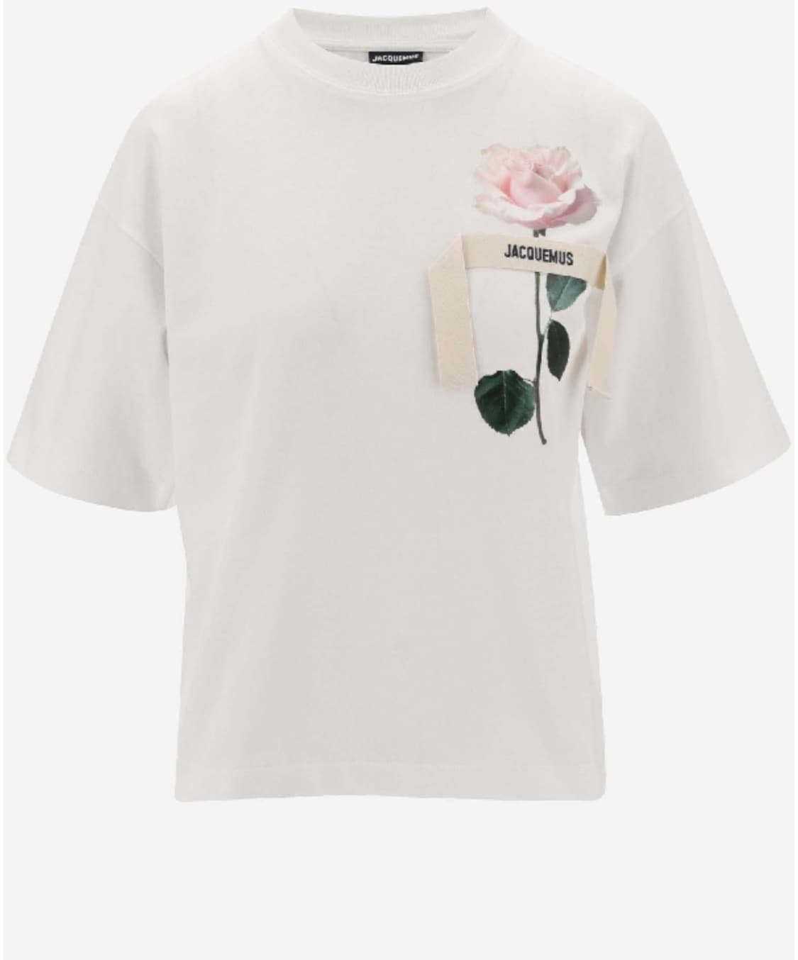 자크뮈스 로즈 프린트 반팔 티셔츠 화이트 상품이미지1