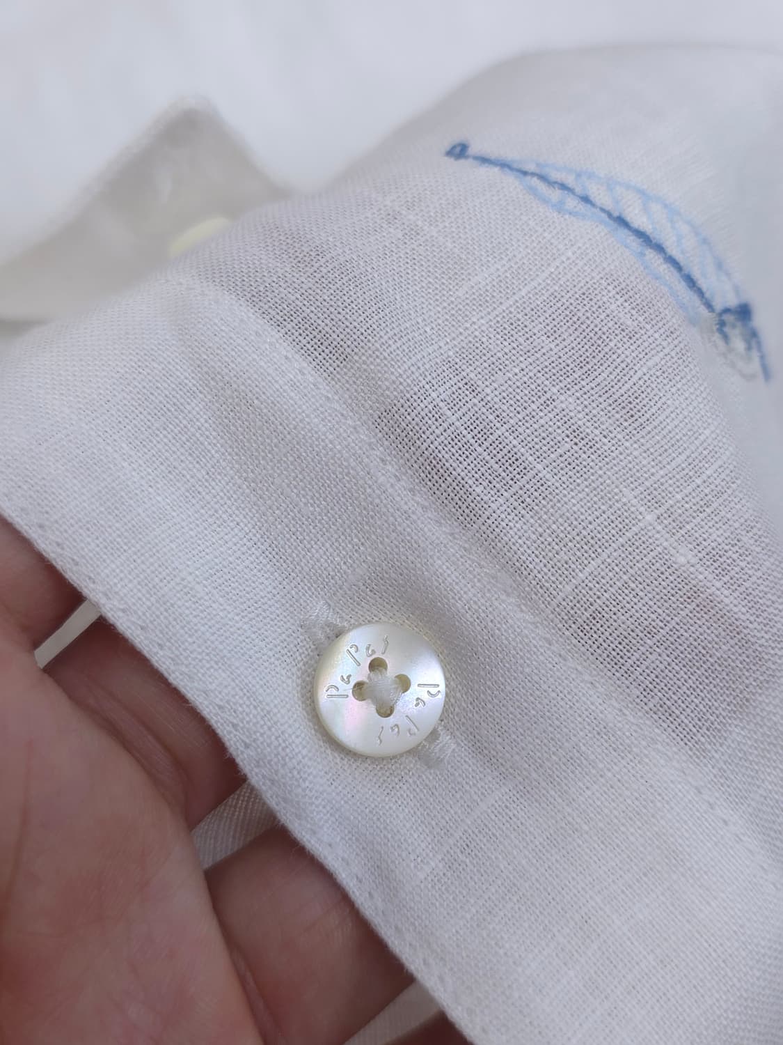 Papas 린넨100% 셔츠 남성 52 LL 상품이미지8