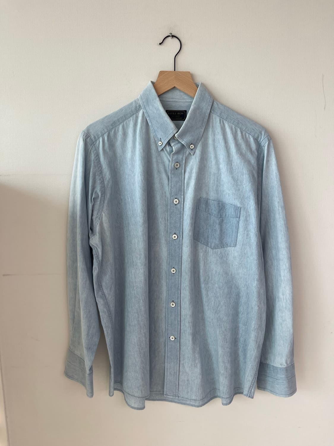 새빌로우 맞춤셔츠 워싱 데님 105~110 상품이미지8