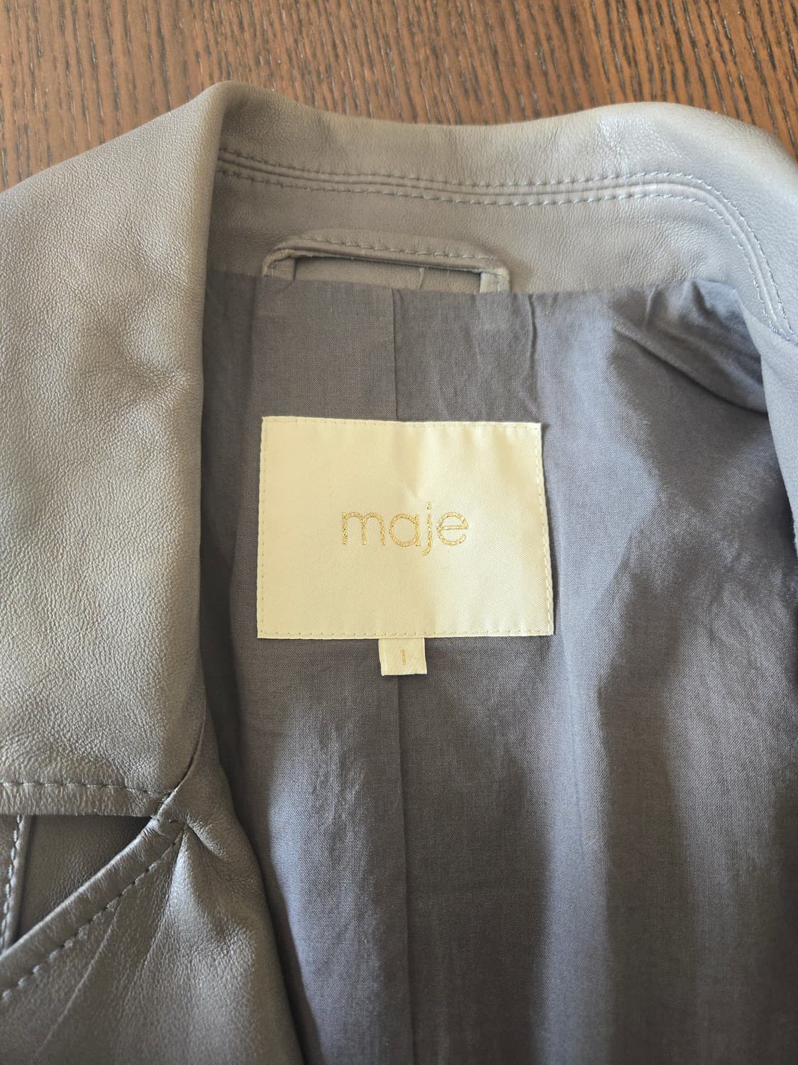 (44반) 마쥬 maje 램스킨 라이더 자켓 (애토프?) 상품이미지5