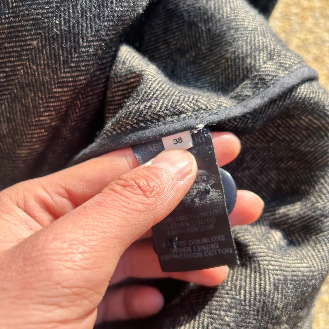 이자벨 마랑 에뚜왈 헤링본 코트 상품이미지8