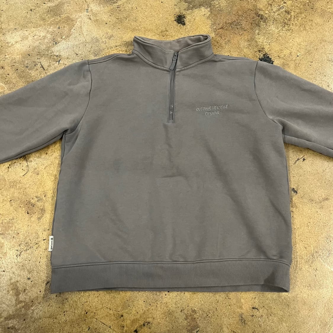 [정품/105] 스노우피크 하프집업 맨투맨 그레이 b18 상품이미지3