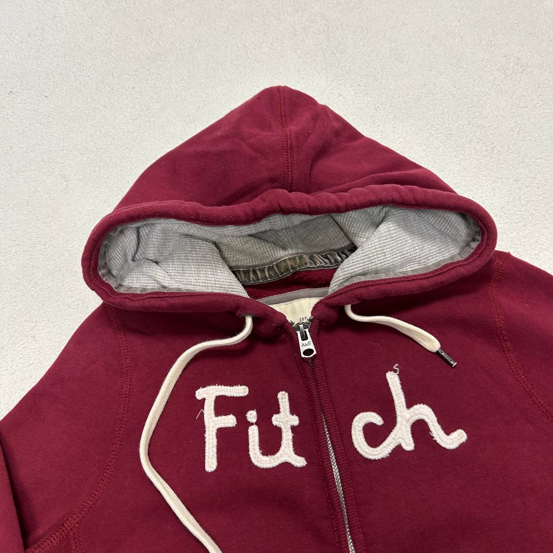Abercrombie Burgundy Zip Hoodie 상품이미지5