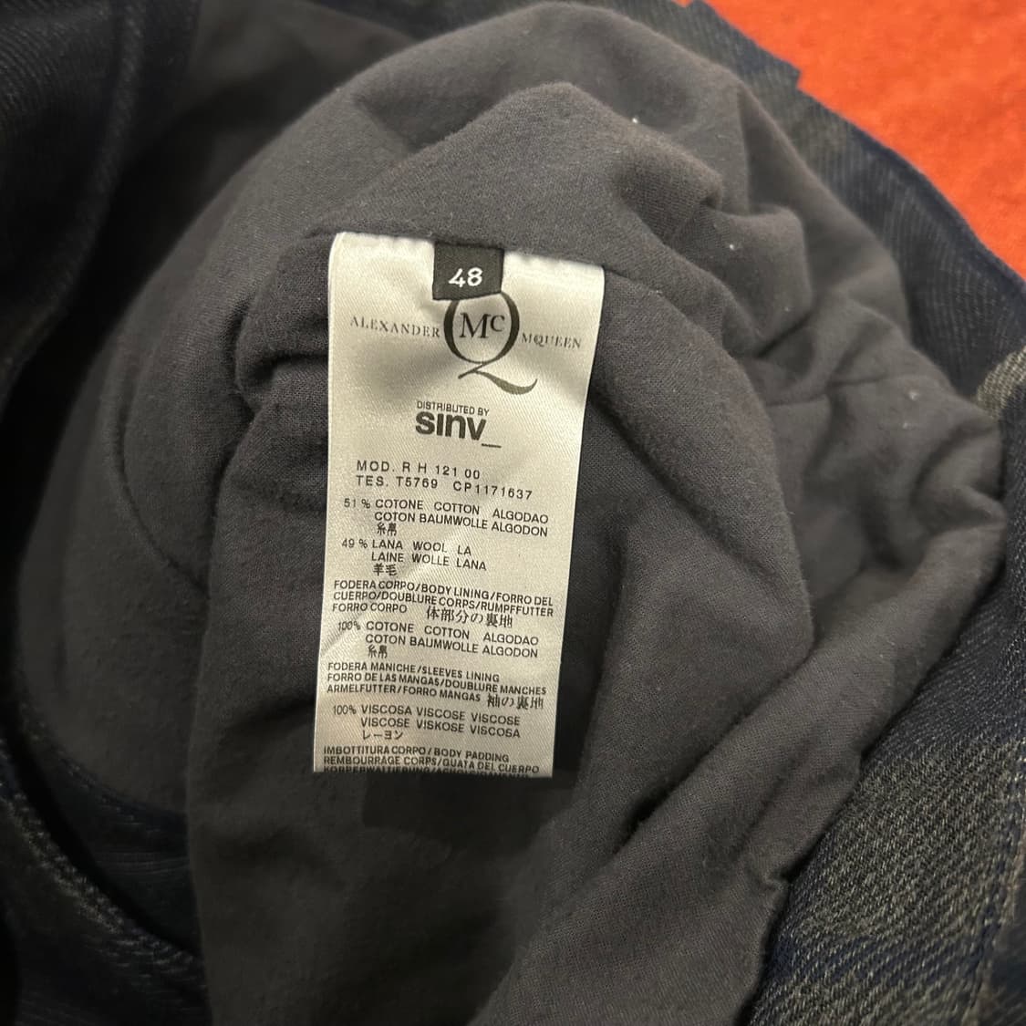 알렉산더맥퀸 체크 울 라이더자켓 상품이미지5