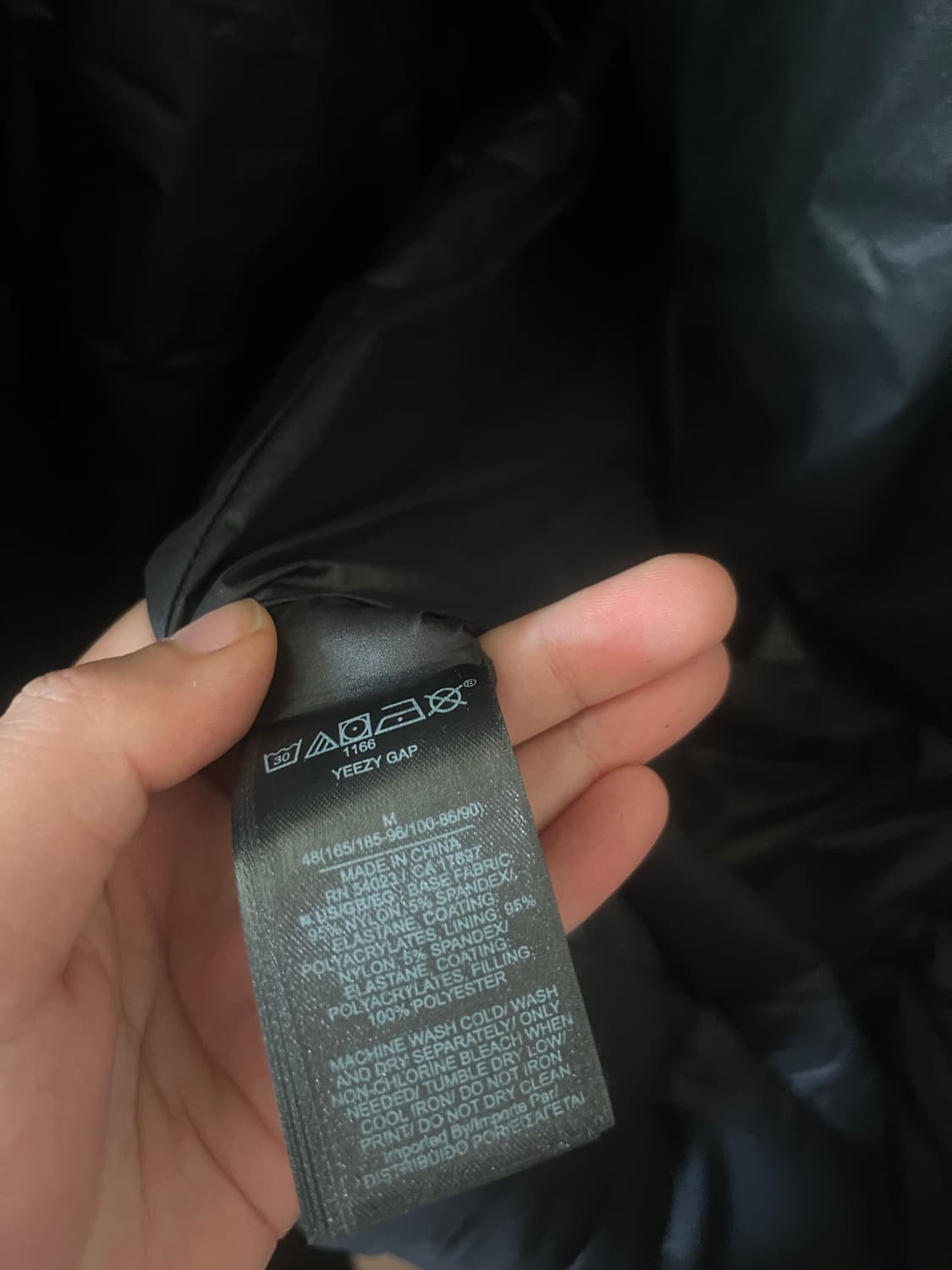 [정품] 이지 갭 라운드 자켓 블랙 칸예 롱패딩 M 상품이미지3