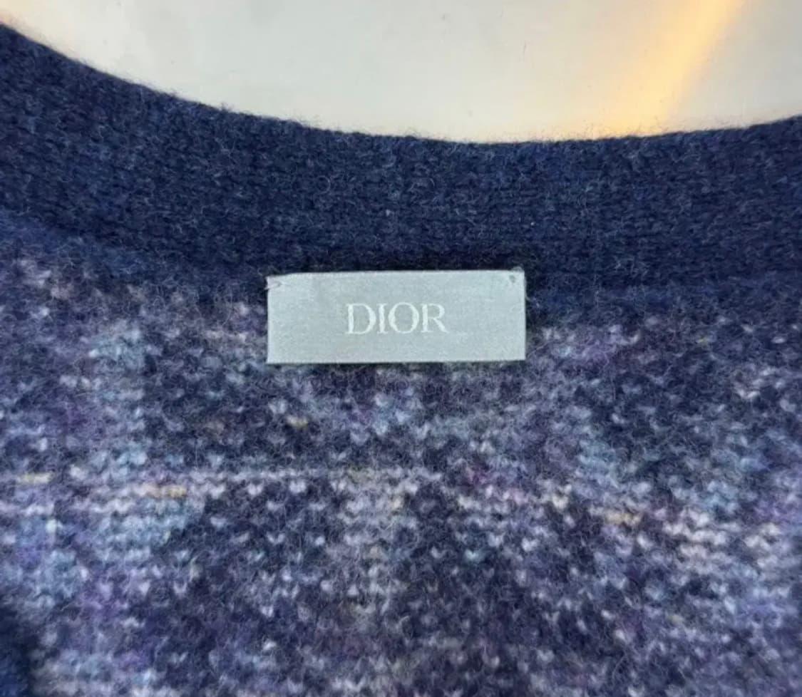 [정품] 디올 오블리크 자카드 울 가디건 (XL) 블루 상품이미지4