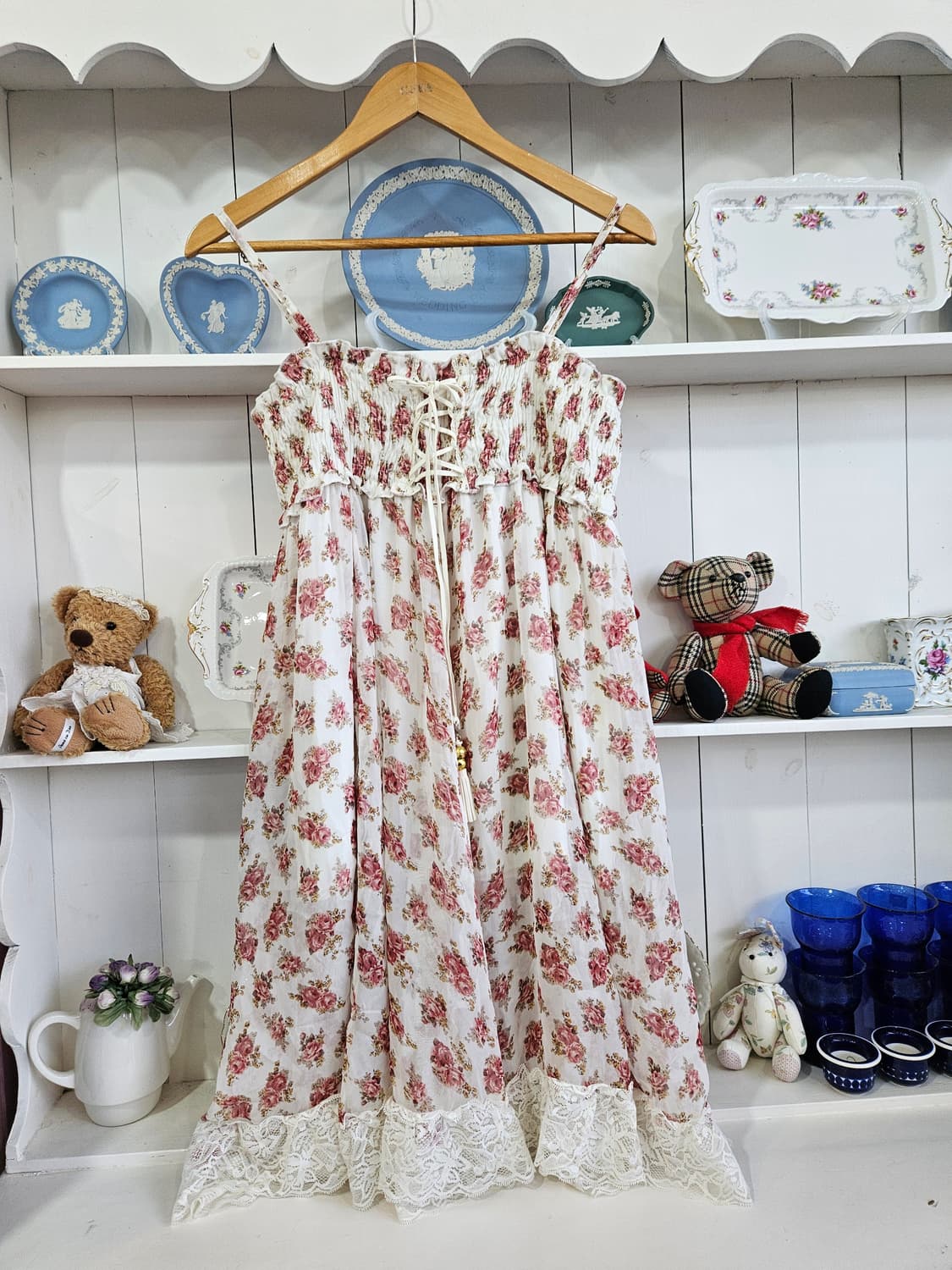 플라워 레이스 2way 뷔스티에 원피스 상품이미지1