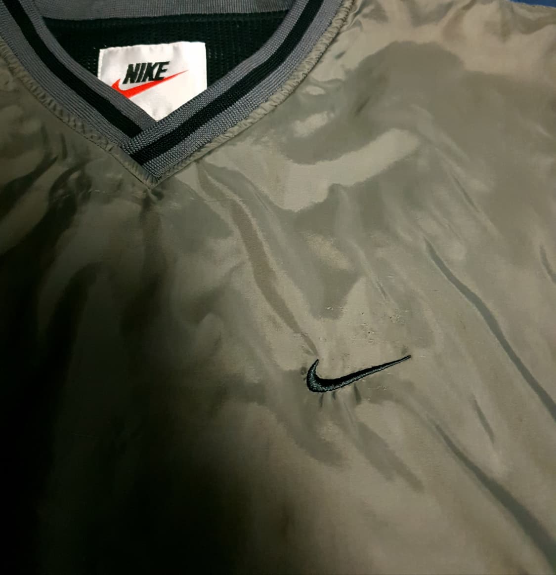 (90s) 나이키 올드스쿨 솔로스우시 풀오버 웜업 맨투맨 올리브 (L) 상품이미지2