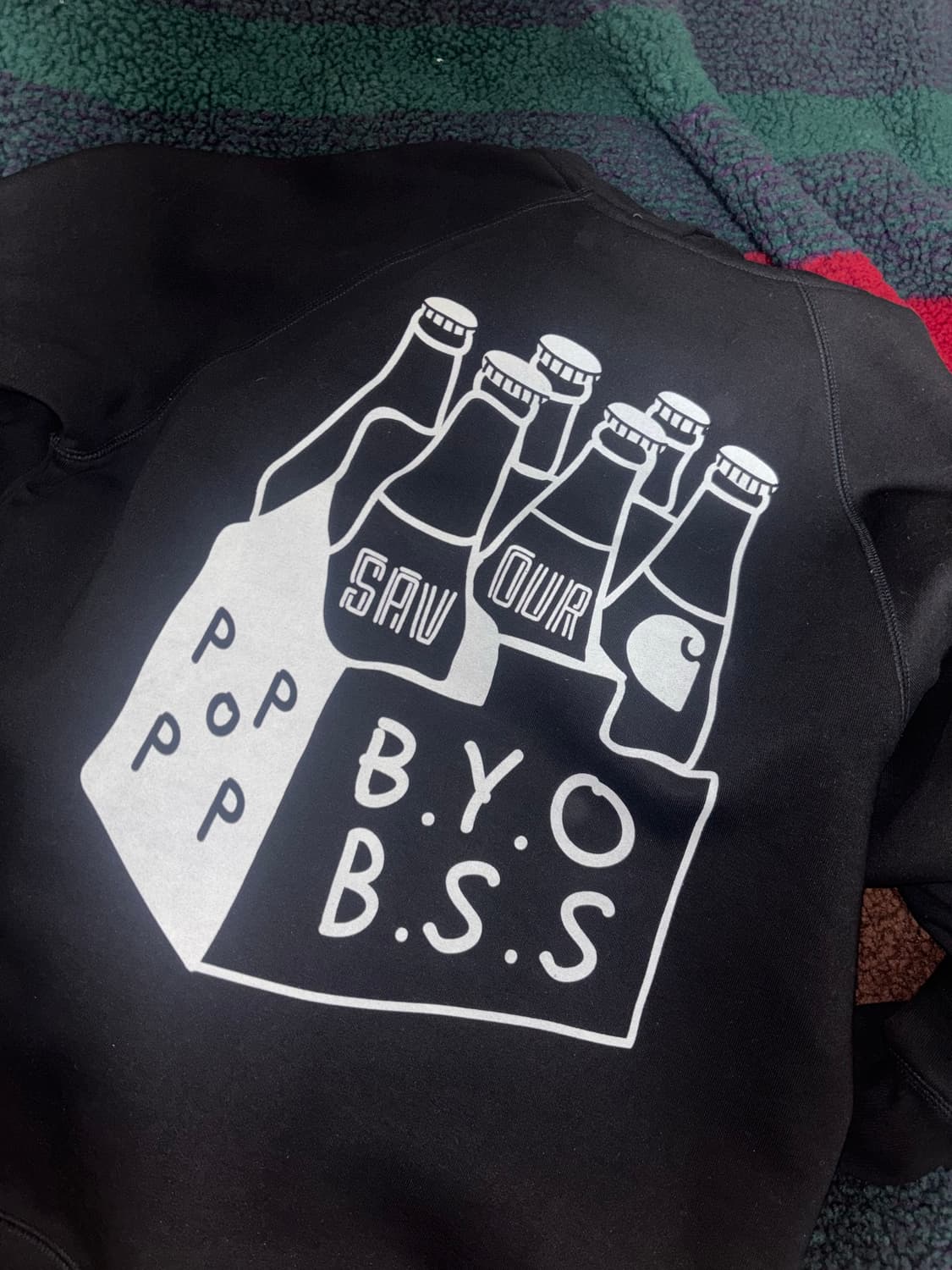 Carhartt WIP와 Pop Trading Company 콜라보 후드 상품이미지3