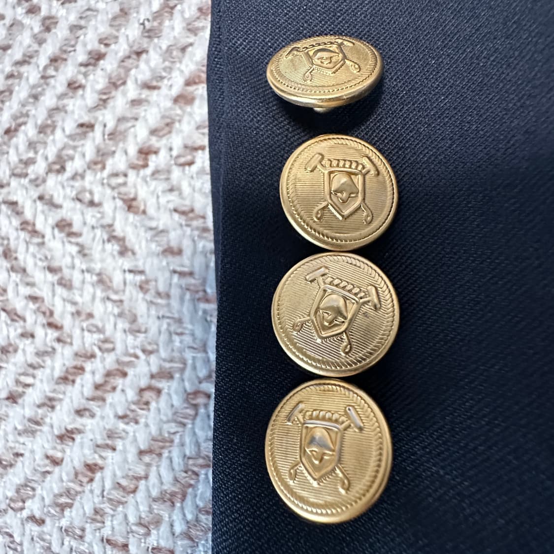 CHAPS RALPH LAUREN gold button blazer 상품이미지3