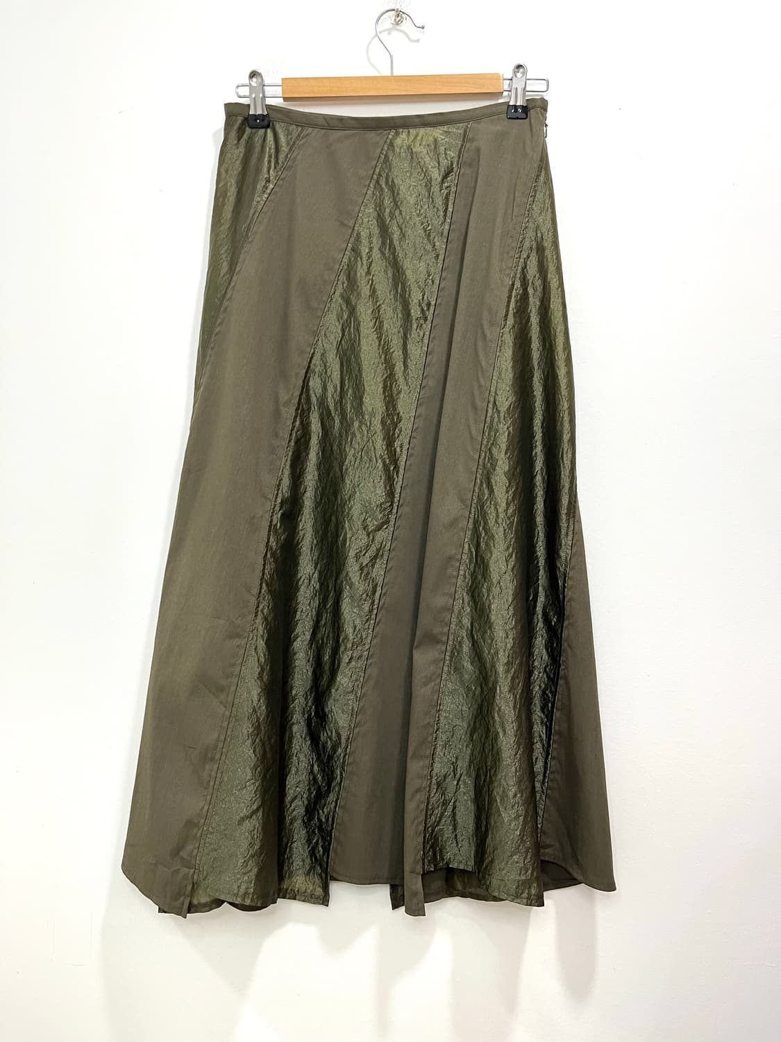 일본 빈티지 패치워크 언발 레이어드 롱 스커트 상품이미지1