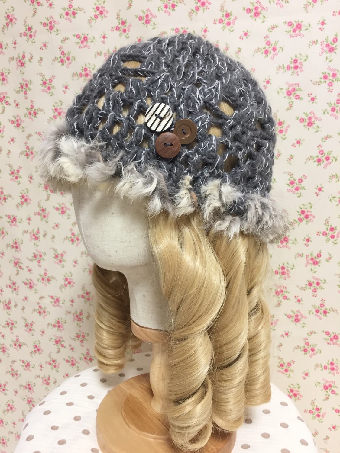 빈티지 모리걸 단추 버킷햇  상품이미지3