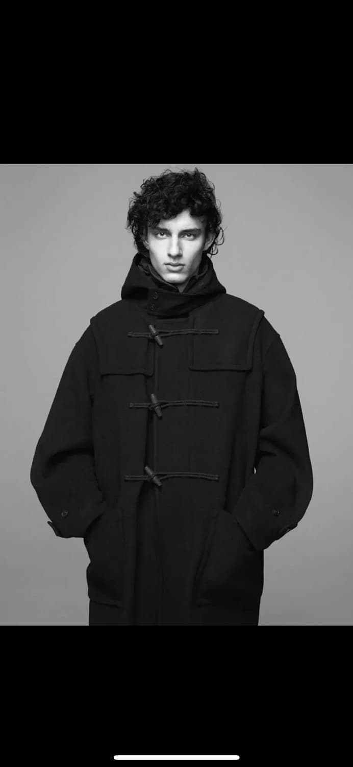 [XL] 유니클로 질샌더 +J 더플 코트 블랙 판매 상품이미지2