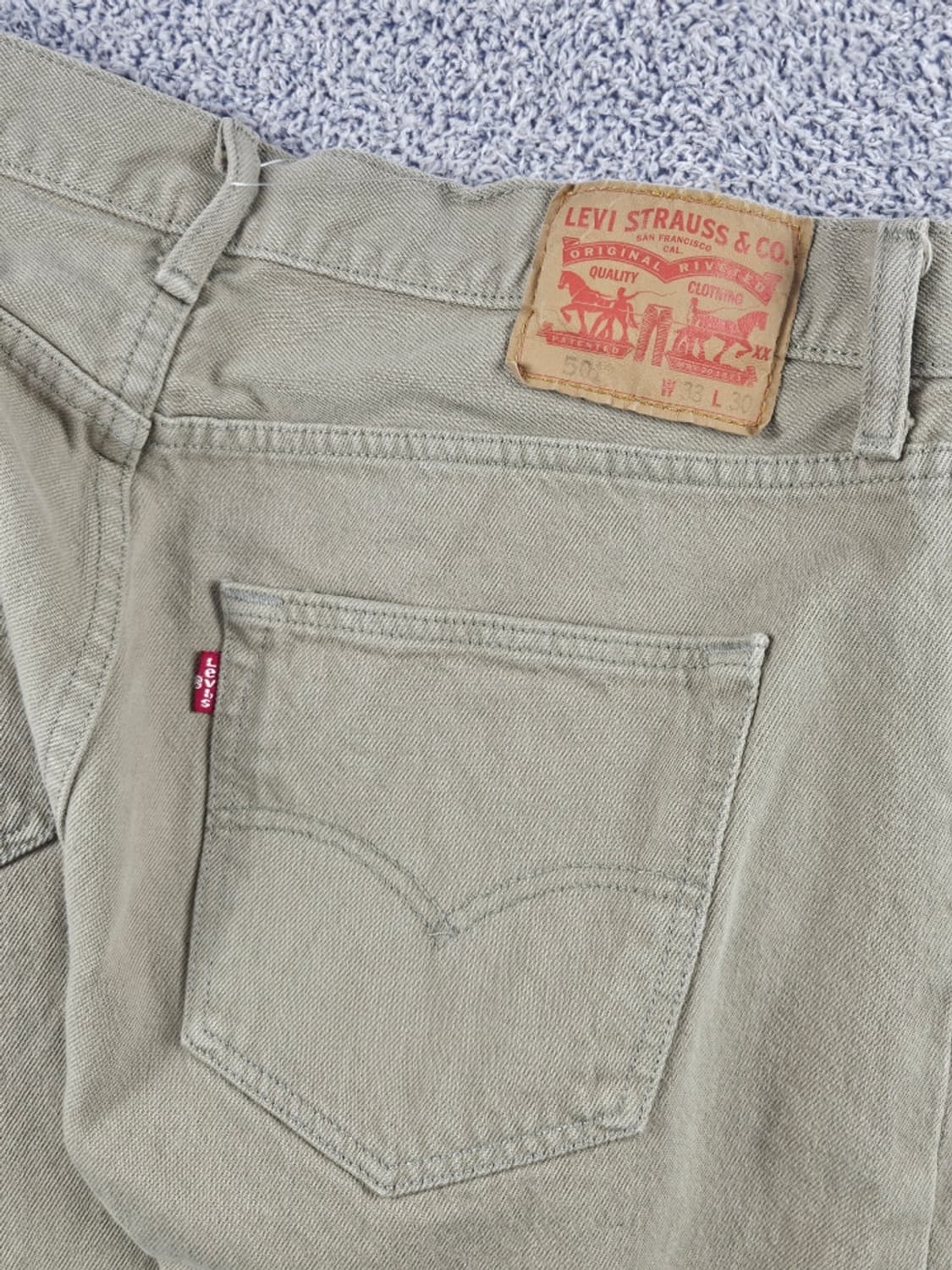 리바이스 501 베이지 진 팬츠 ( 33X30 ) / 11337 상품이미지8
