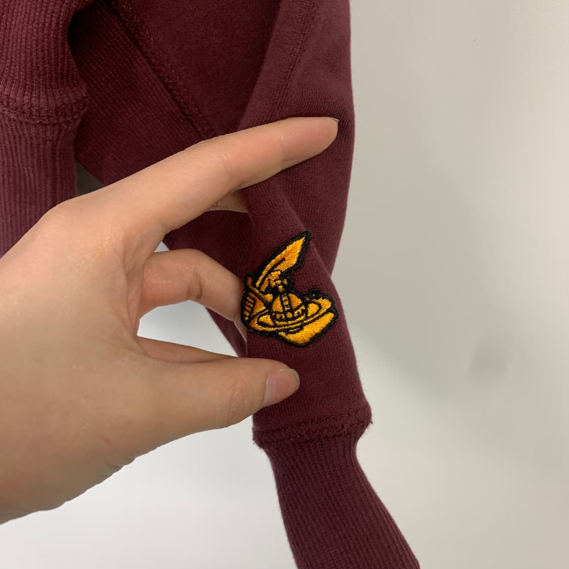 비비안웨스트우드 빅로고 버건디 스웻 맨투맨  상품이미지5