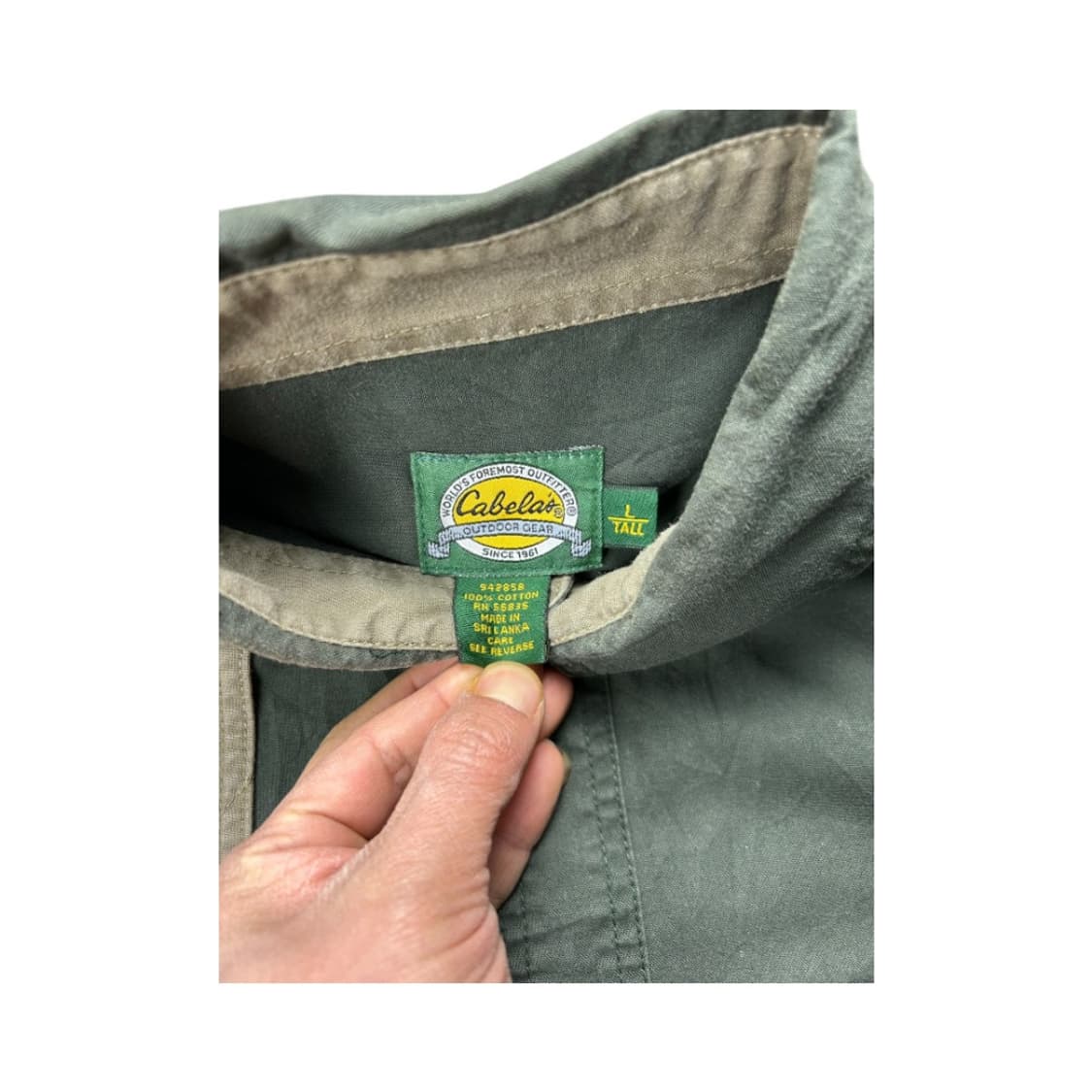 L) 카벨라스 그린 투톤 패치워크 셔츠 TS-046 상품이미지4
