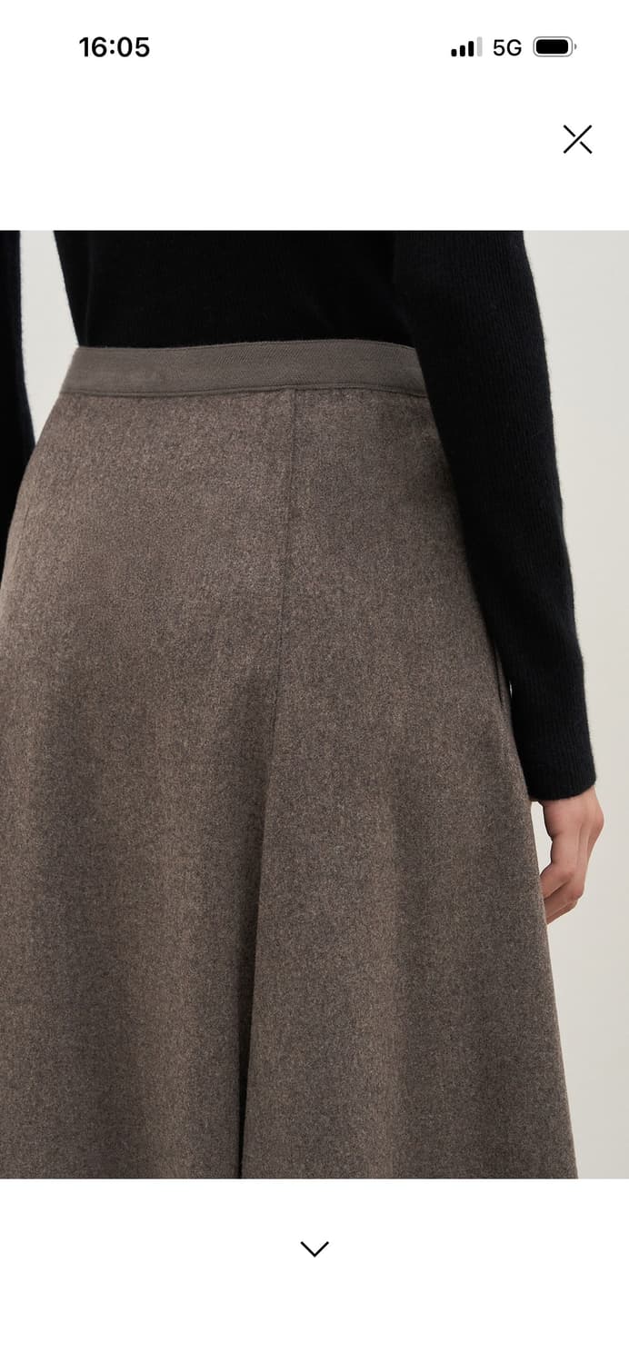 새상품) 더캐시미어 밴딩캐시미어블렌드 스커트  상품이미지3