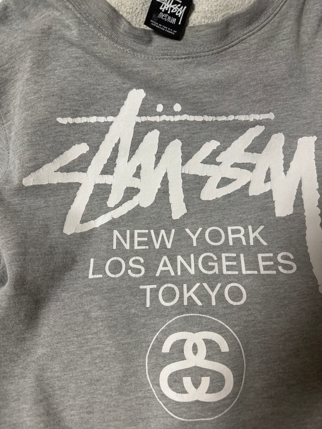 스투시 월드투어 맨투맨 M 상품이미지1