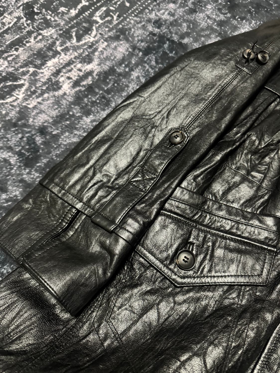 Y2k Style Sheepskin leather coat 상품이미지3