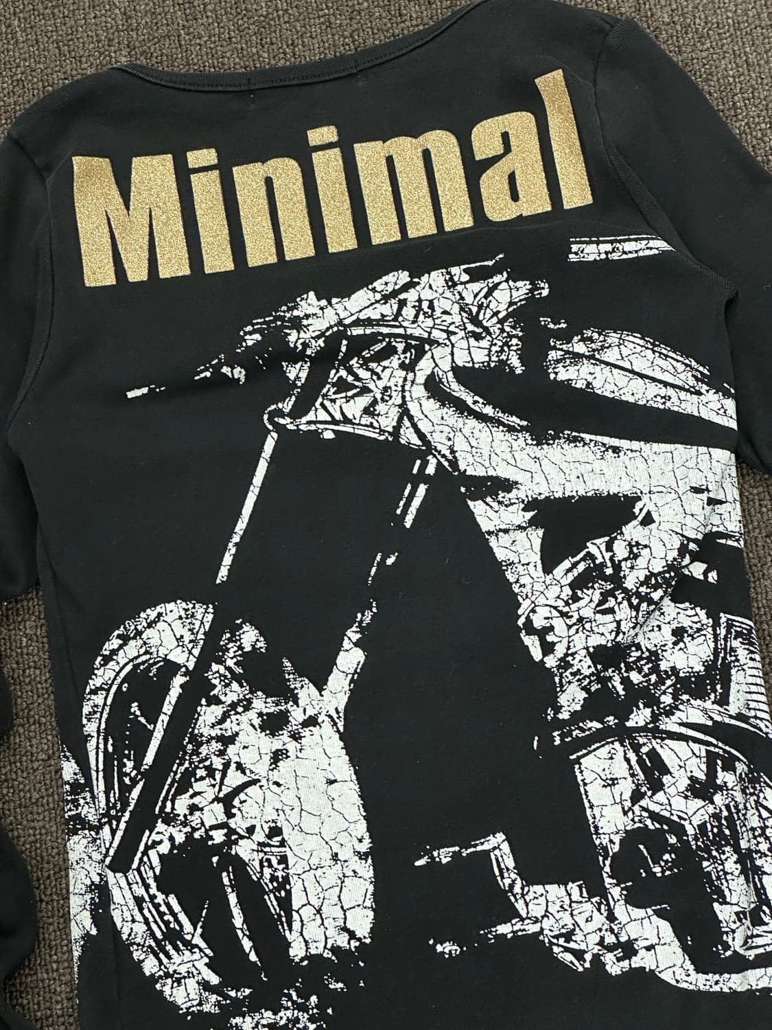 38)Know Beans 빈티지 여성 y2k 큐빅 긴팔 상품이미지5