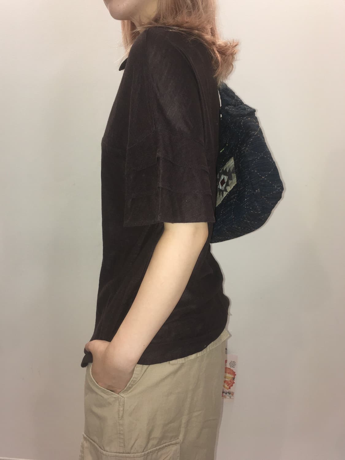 jpn vintage nerd brown lace t shirt 상품이미지4
